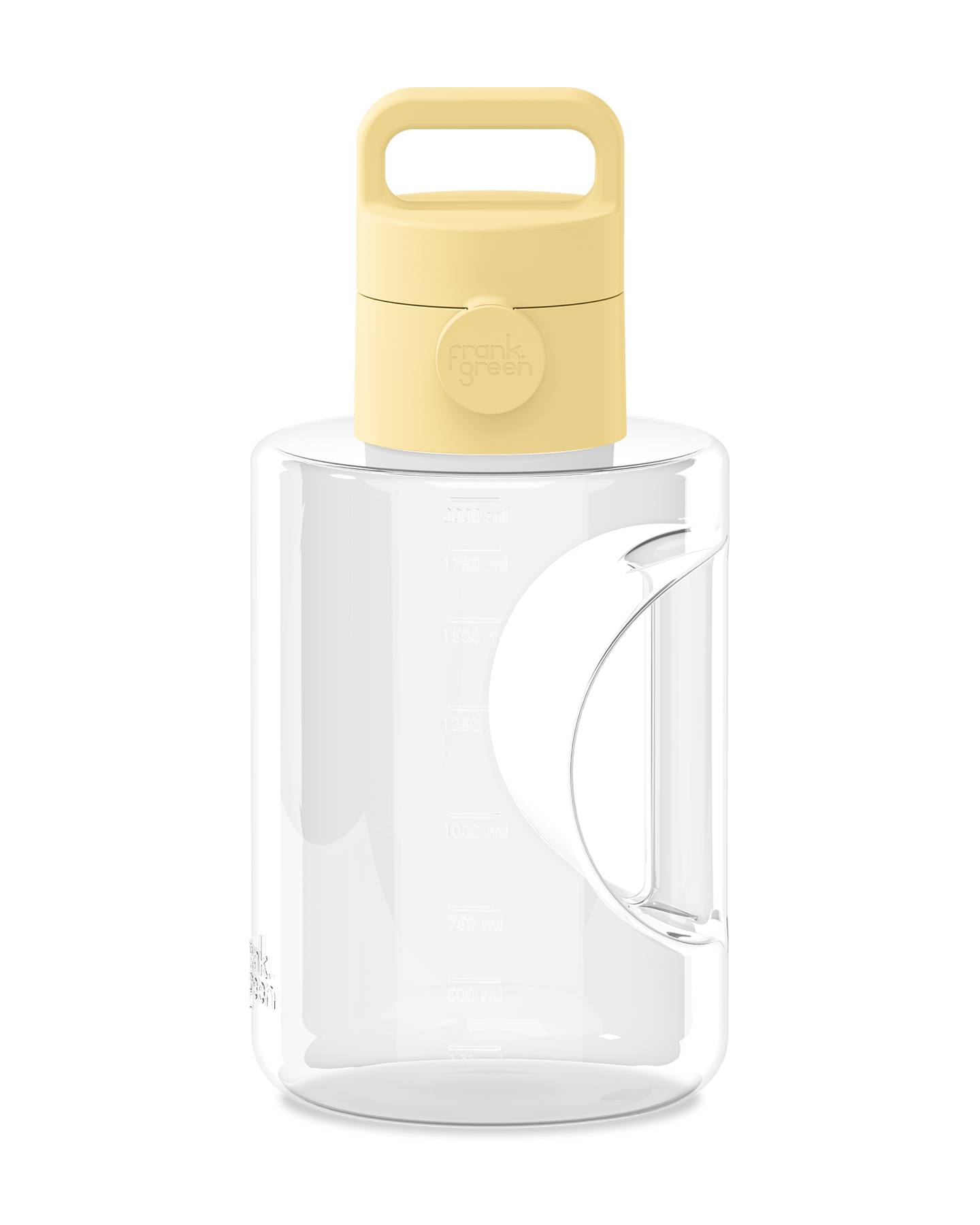 FRANK GREEN 68OZ TITAN REUSABLE BOTTLE CLEAR WITH GRIP & SIP LID BUTTERMILK