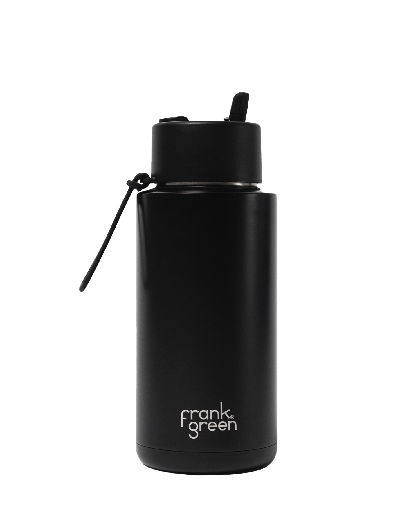 FRANK GREEN 34oz SS CERAMIC REUSABLE BOTTLE COURTSIDE MIDNIGHT w FLIP STRAW LID