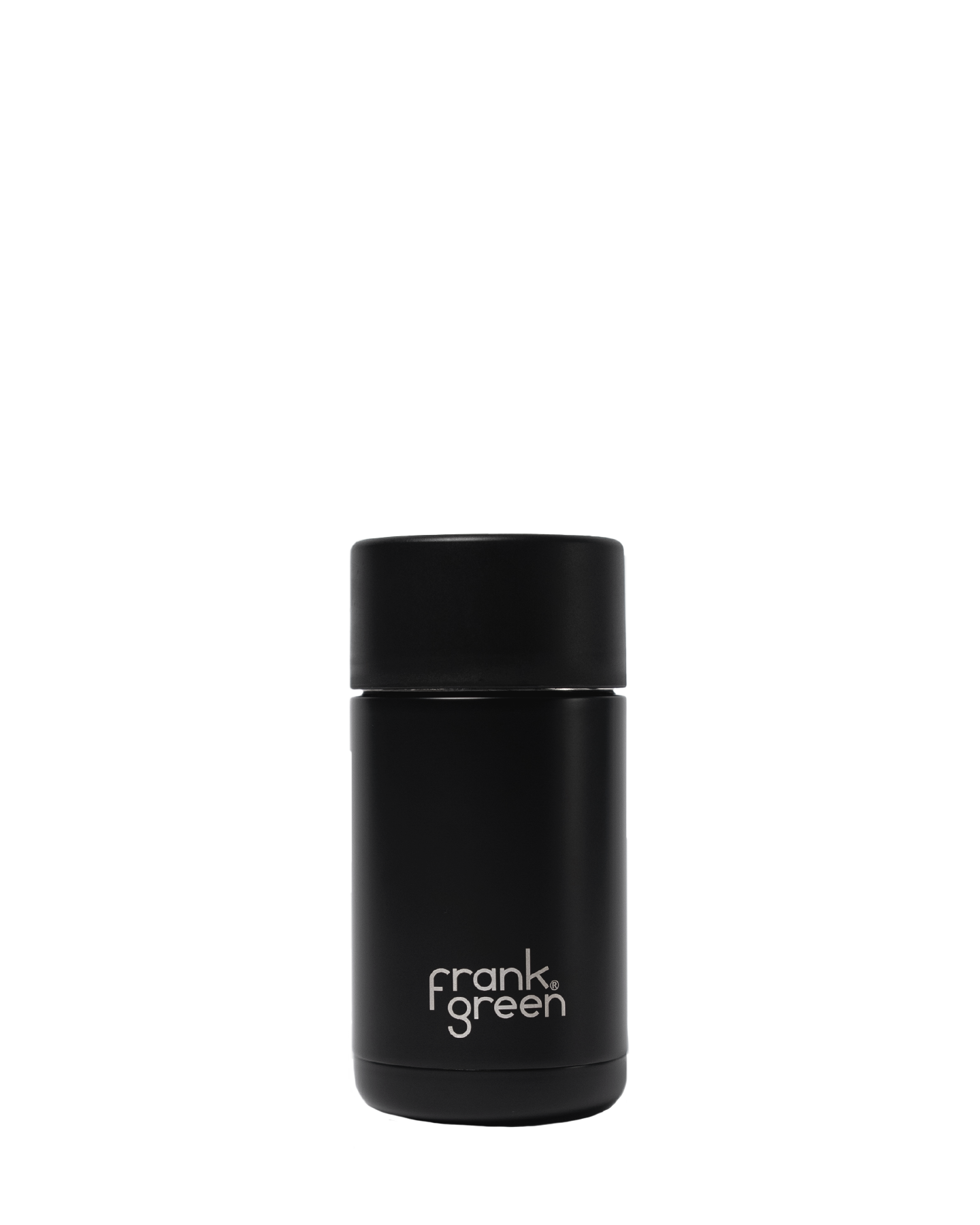 FRANK GREEN 12oz SS CERAMIC REUSABLE CUP COURTSIDE MIDNIGHT w PUSH BUTTON LID