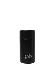 FRANK GREEN 12oz SS CERAMIC REUSABLE CUP COURTSIDE MIDNIGHT w PUSH BUTTON LID