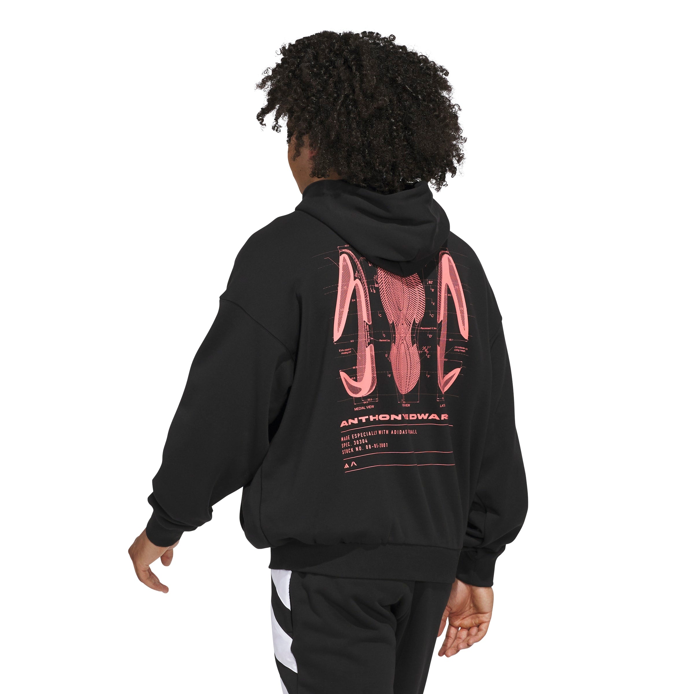 ADIDAS ANTHONY EDWARDS SCHEMATIC HOODIE