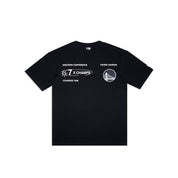 NEW ERA TEE X CHAMP GOLDEN STATE WARRIORS BLK WHI
