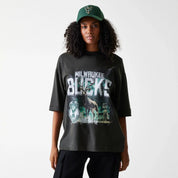 NEW ERA NBA WASHED GRAPHIC TEE MILWAUKEE BUCKS