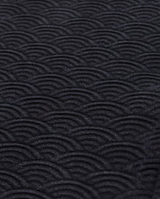 RYOKO RAIN SEIGAIHA JACQUARD DENIM JEANS - BLACK