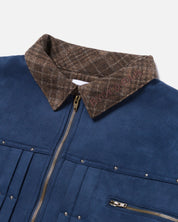 RYOKO RAIN INDIGO SUEDE FLIGHT WORK JACKET