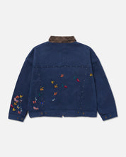 RYOKO RAIN INDIGO SUEDE FLIGHT WORK JACKET
