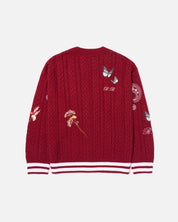 RYOKO RAIN CABLE KNIT CARDIGAN
