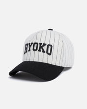 RYOKO RAIN WOOL PINSTRIPED SNAPBACK
