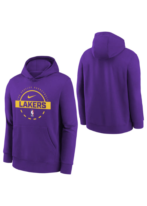 NIKE LAKERS PRACTICE FLEECE HOODIE - YOUTH