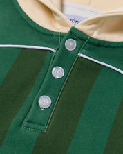 RYOKO RAIN RUGBY JERSEY HOODIE- GREEN