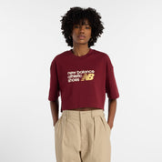 NEW BALANCE ATHLETICS PREMIUM CHEST LOGO CROPPED T-SHIRT- MHB