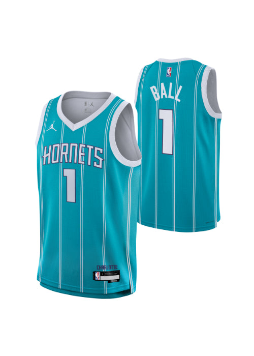 NIKE CHARLOTTE HORNETS ICON SWINGMAN JERSEY - LAMELO BALL - YOUTH