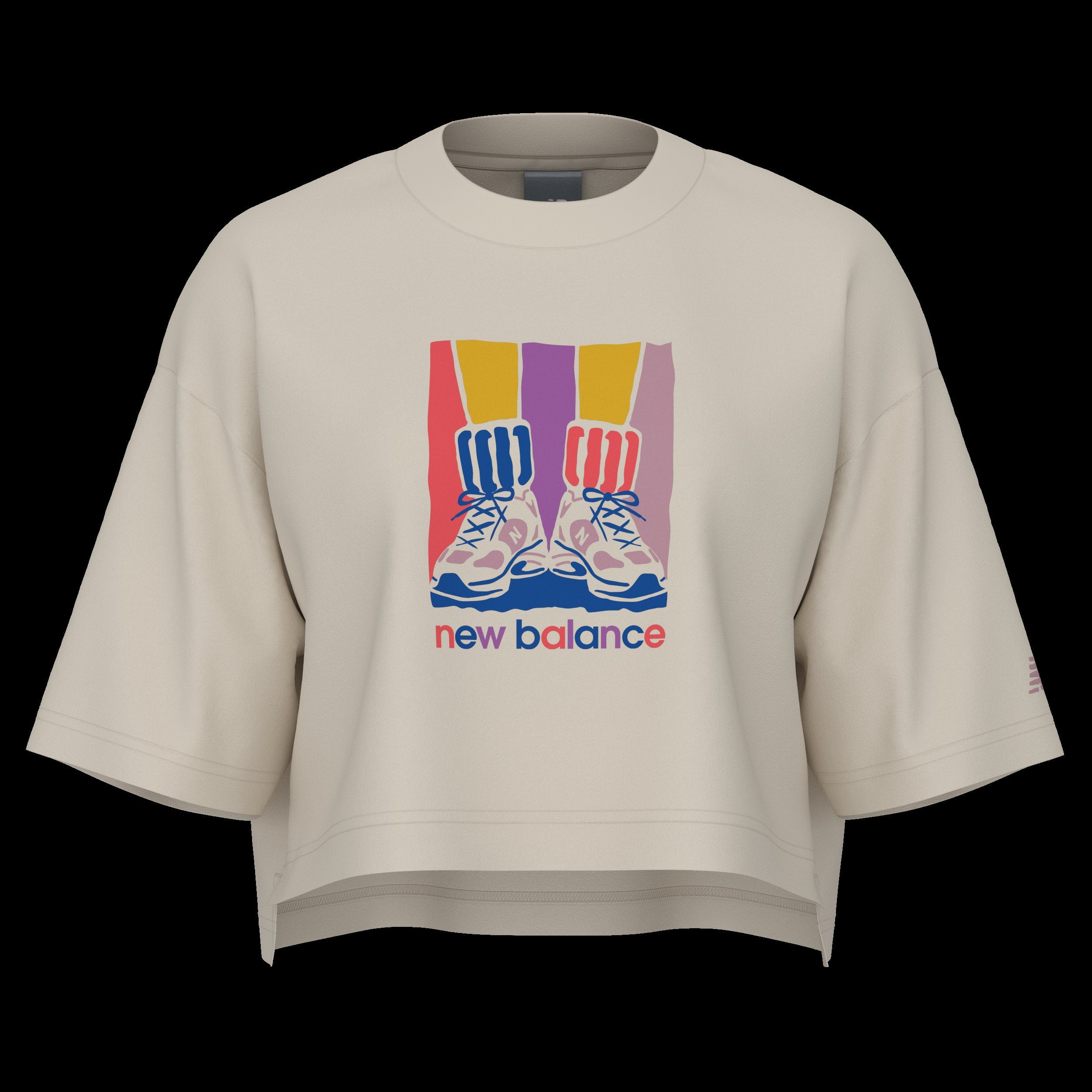 NEW BALANCE WOMENS ATHLETICS GRADIENT SHOES T-SHIRT