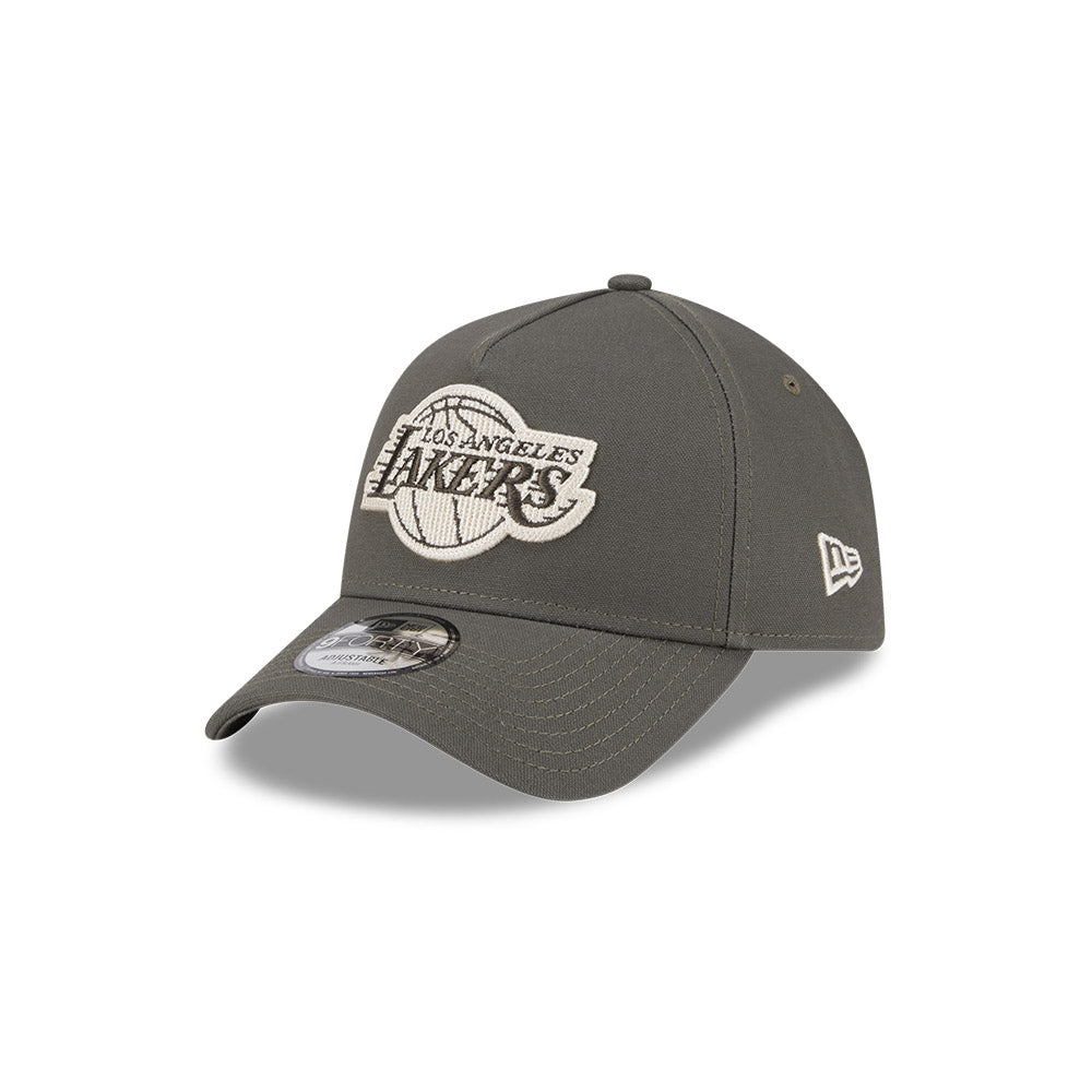 NEW ERA 940 A-FRAME MOSS CANVAS CHAINSTITCH - LA LAKERS
