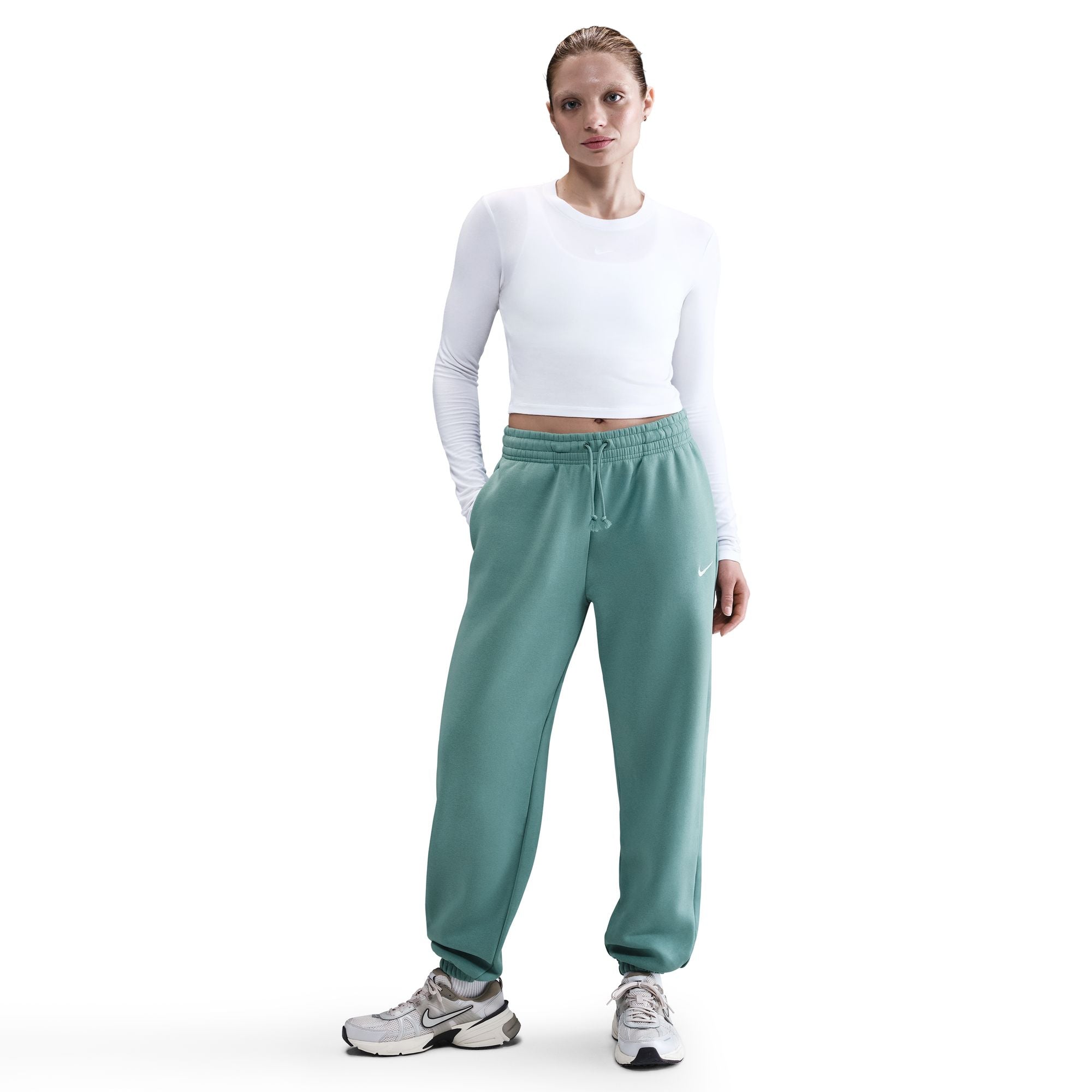 NIKE WOMENS FLEECE HIGH RISE OVERSIZED PANTS