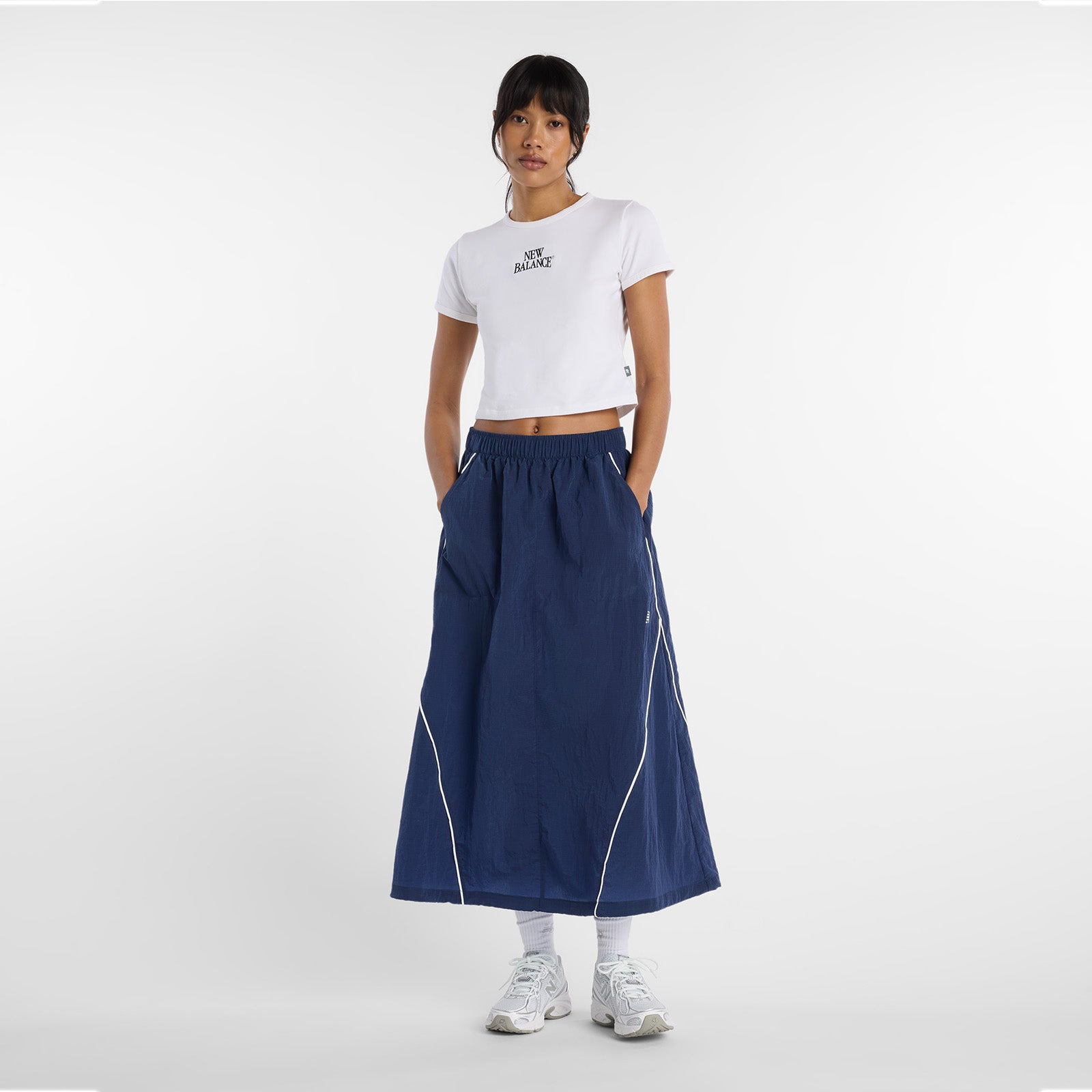 NEW BALANCE WOMENS TRACKSIDE RINGER T-SHIRT