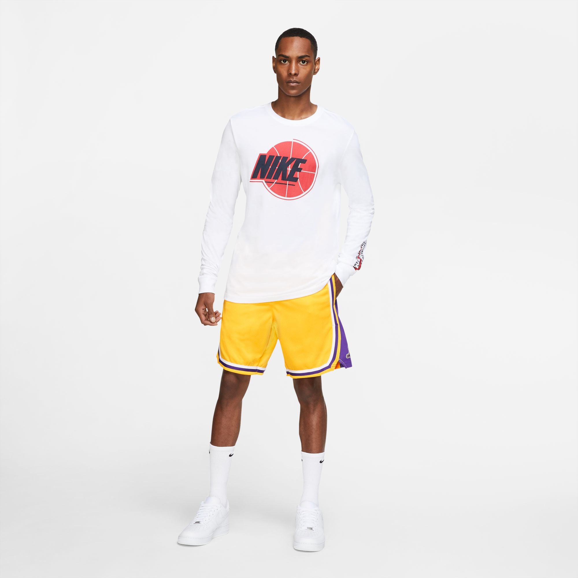 NIKE LOS ANGELES LAKERS SWINGMAN SHORTS ICON 2018
