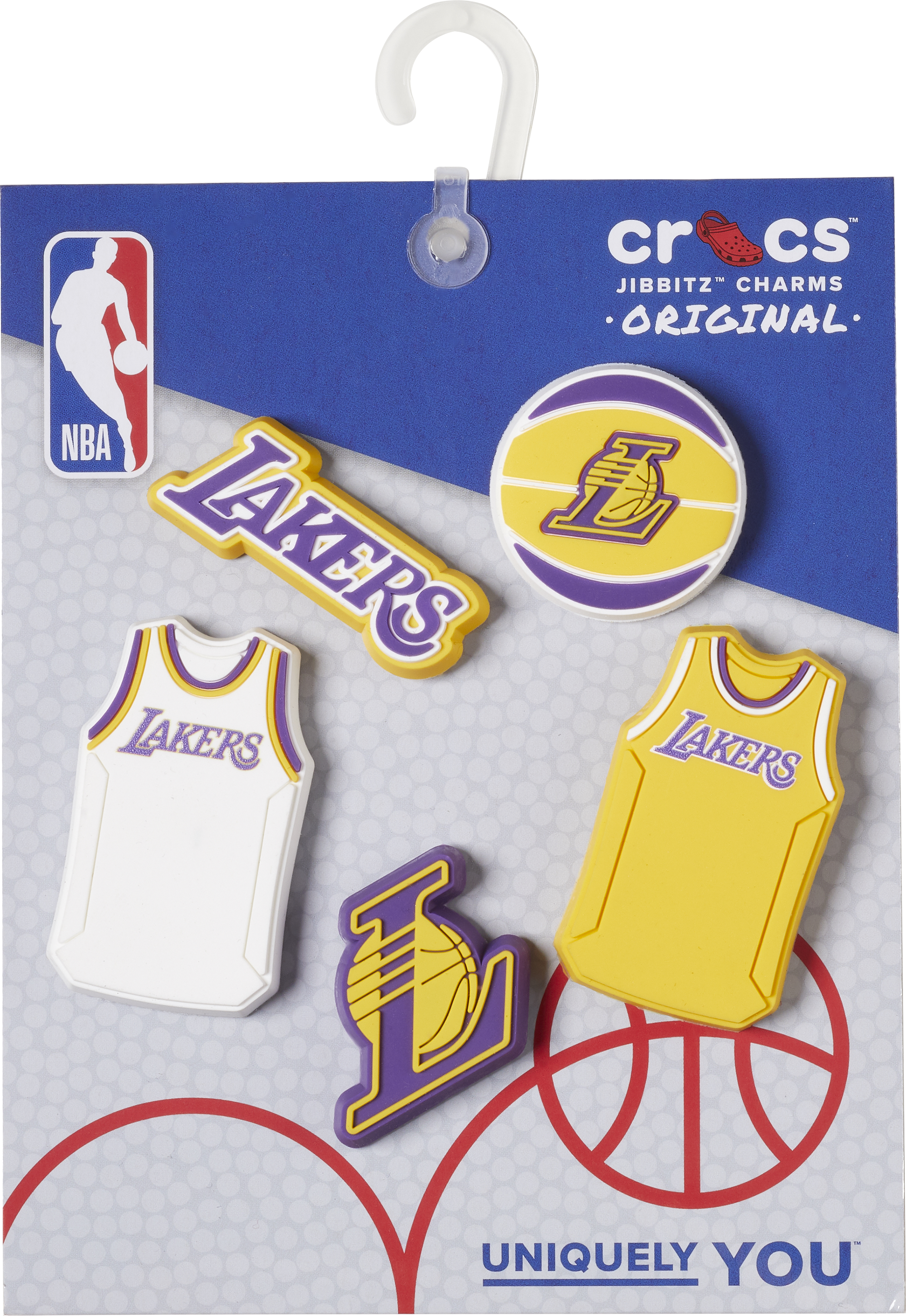 CROCS NBA LOS ANGELES LAKERS JIBBITZ - 5 PACK