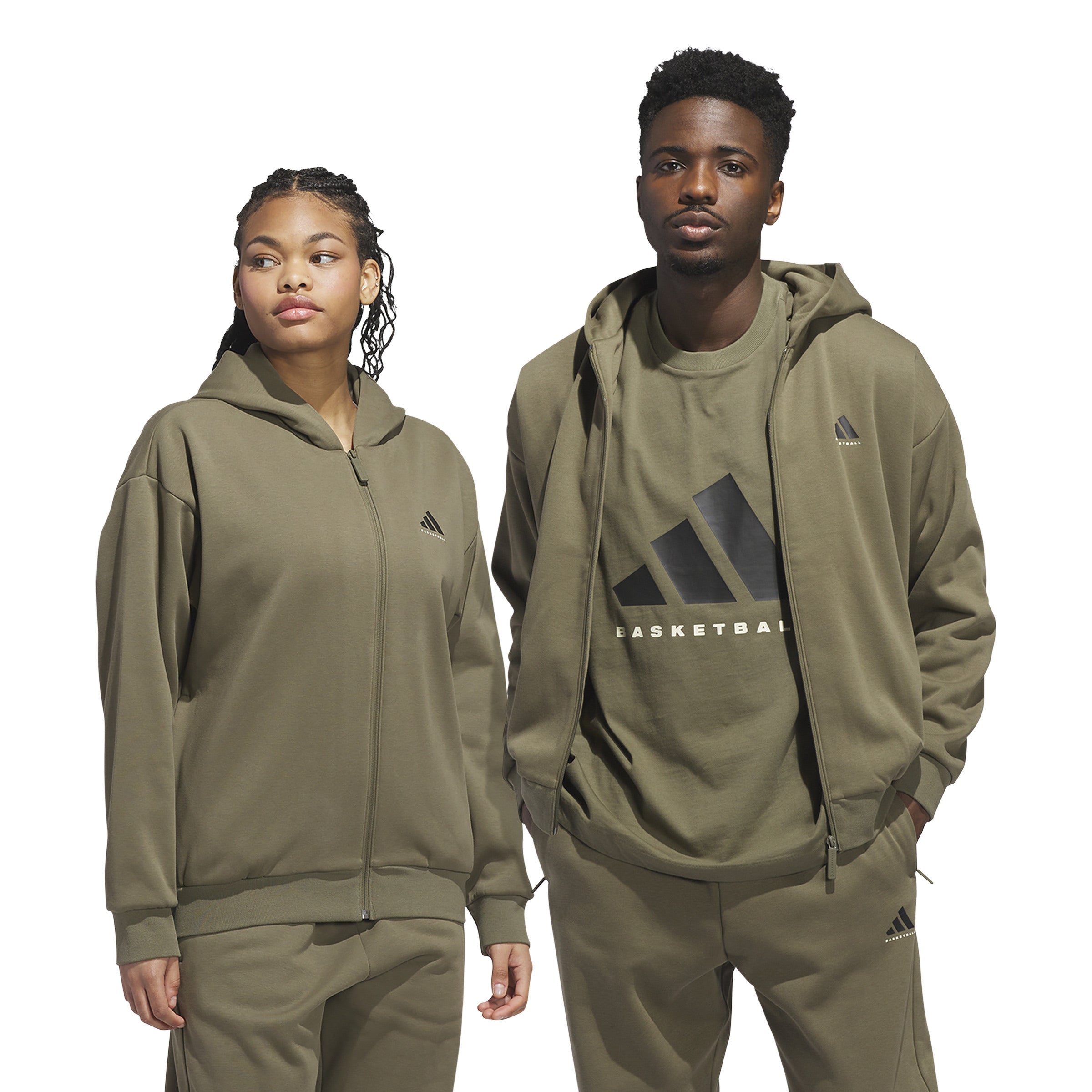 ADIDAS BASKETBALL FULL-ZIP HOODIE