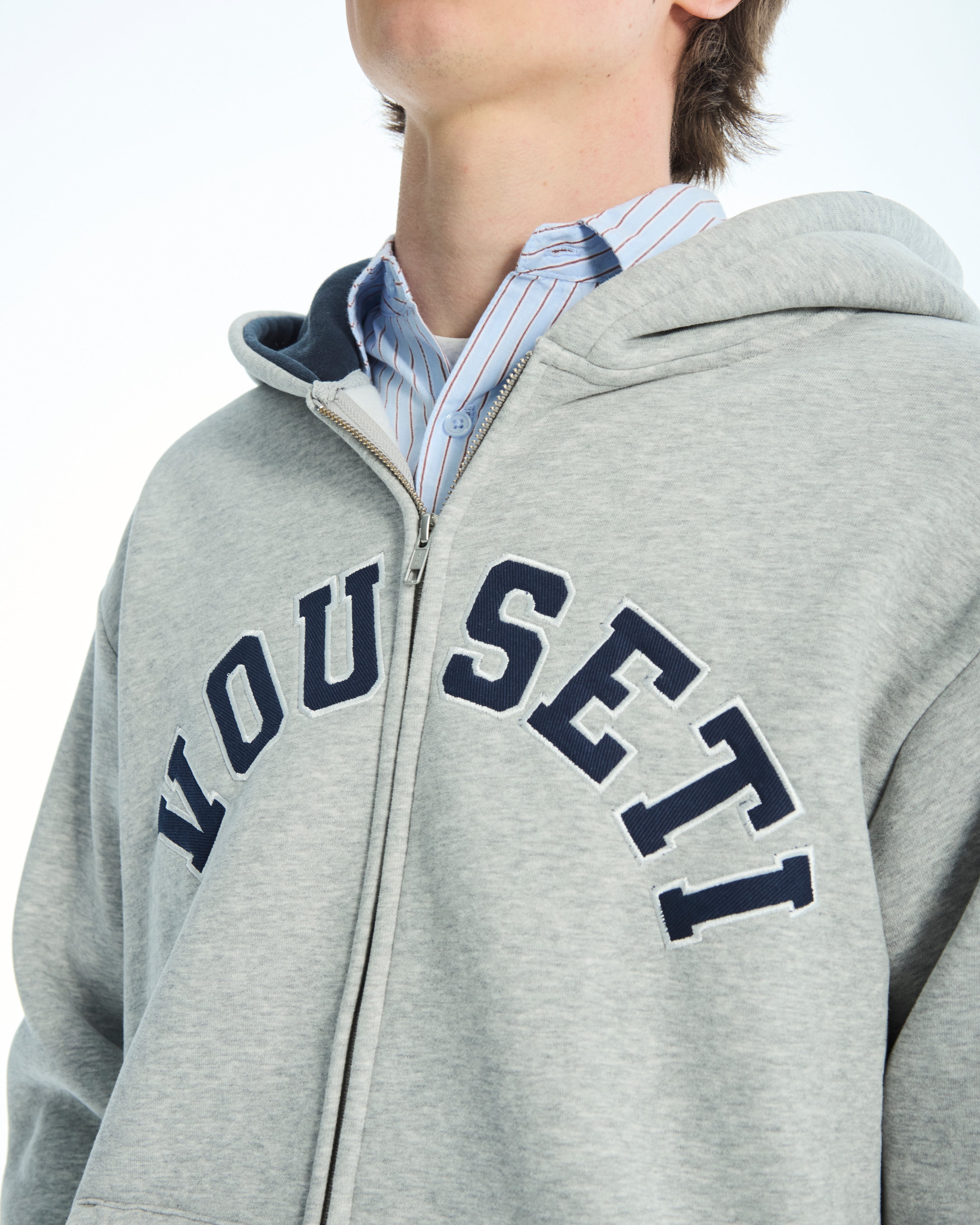 VOUSETI VARSITY ZIP THROUGH HOODIE