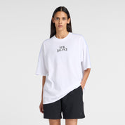 NEW BALANCE WOMENS TRACKSIDE OVERSIZED T-SHIRT
