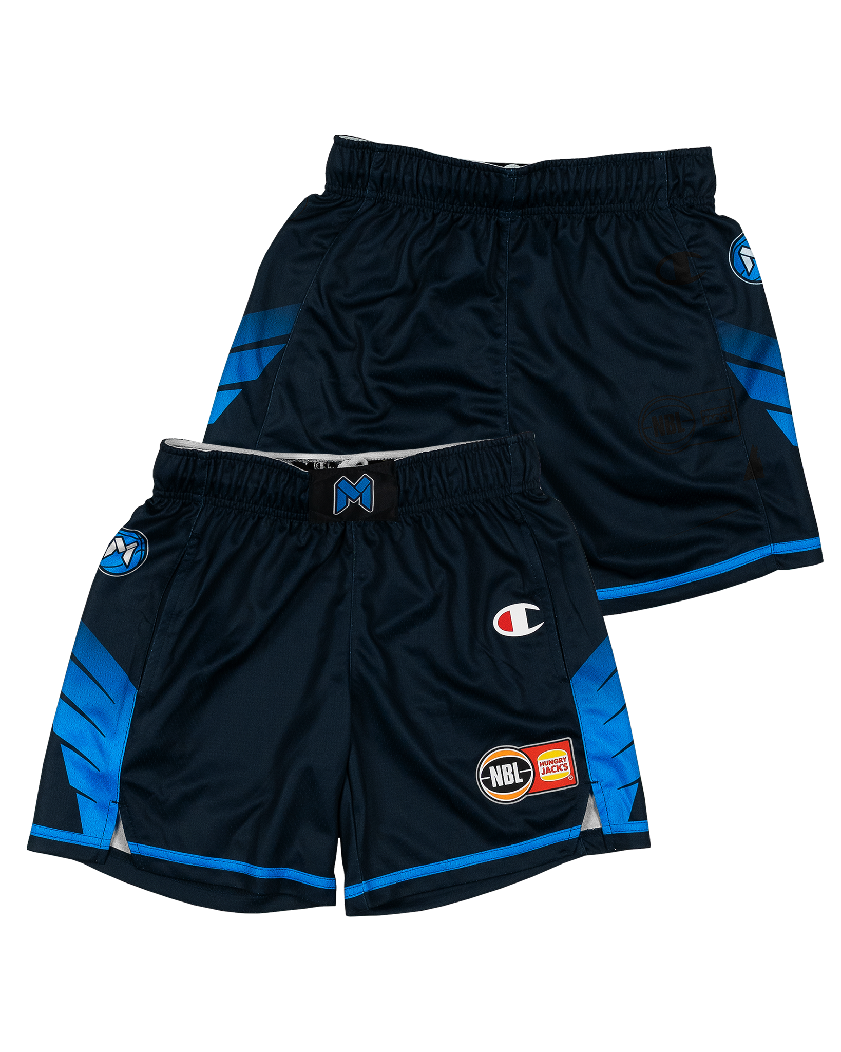 MELBOURNE UNITED YOUTH PRIMARY SHORTS-NAVY