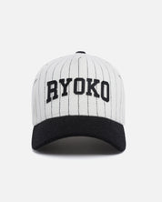 RYOKO RAIN WOOL PINSTRIPED SNAPBACK