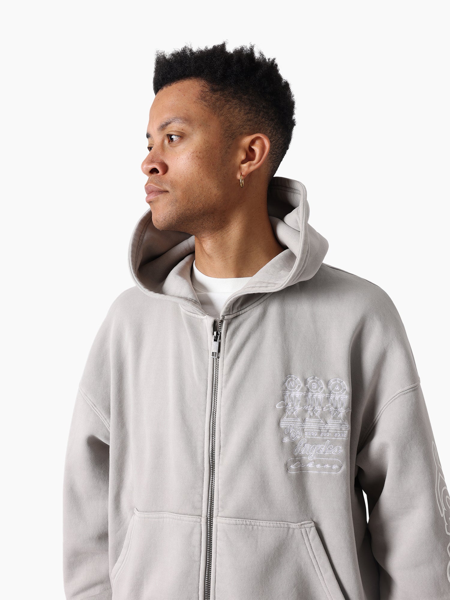 MITCHELL & NESS BACK2BACK2BACK ZIP HOODY LAKERS