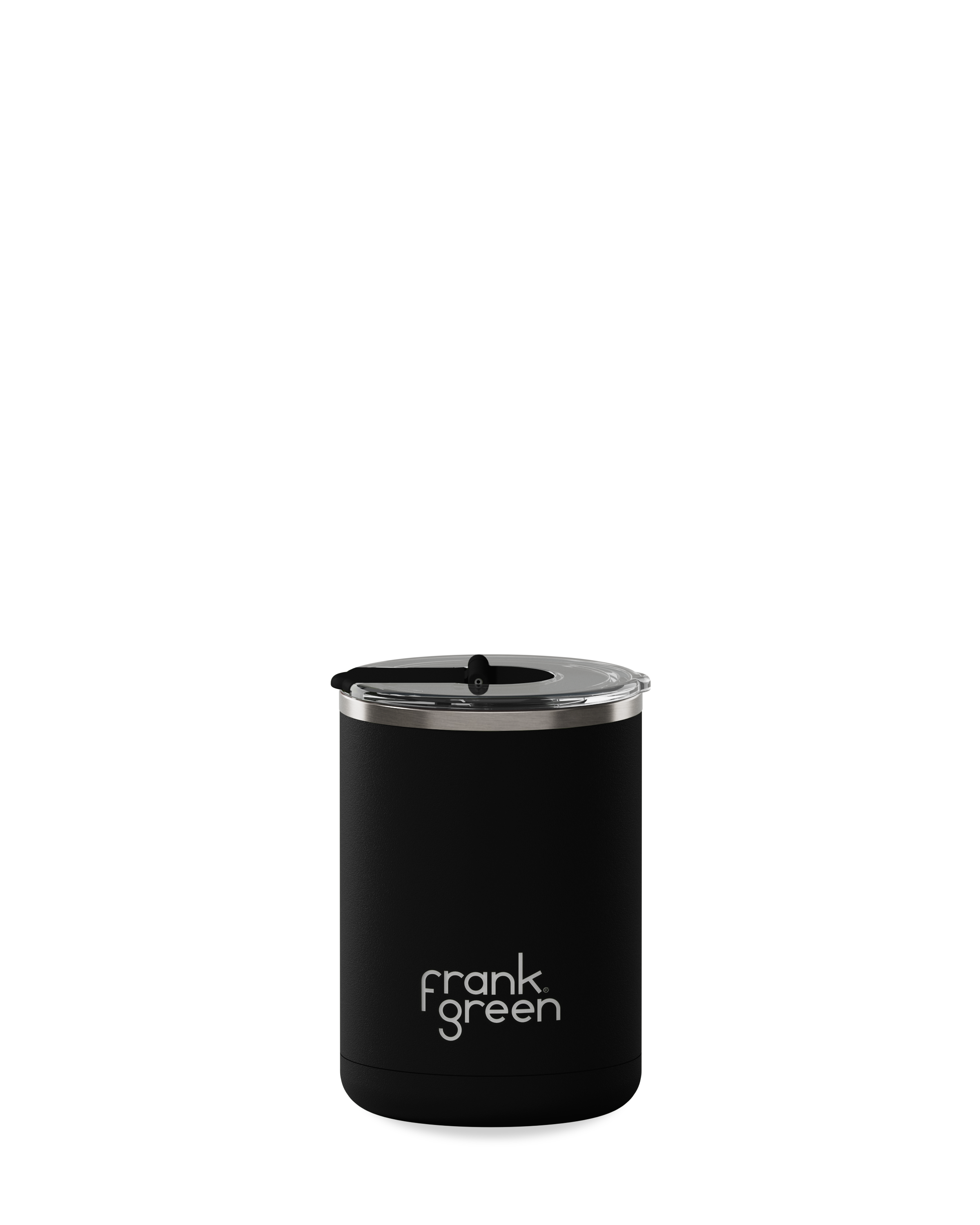 FRANK GREEN CERAMIC COFFEE CUP WITH HINGED LID 12OZ