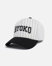 RYOKO RAIN WOOL PINSTRIPED SNAPBACK