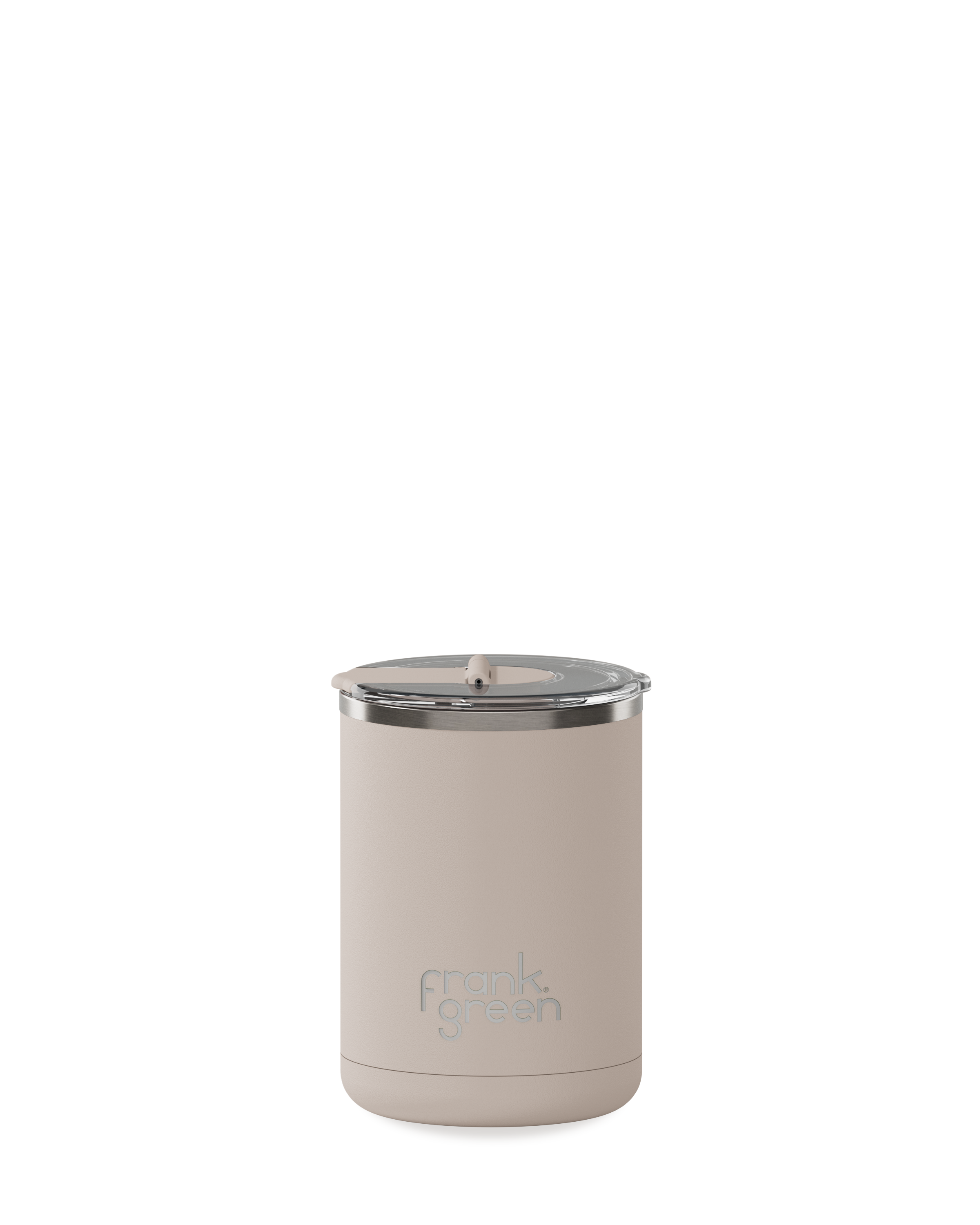 FRANK GREEN 12OZ CERAMIC COFFEE CUP WITH HINGED LID MOON DUST