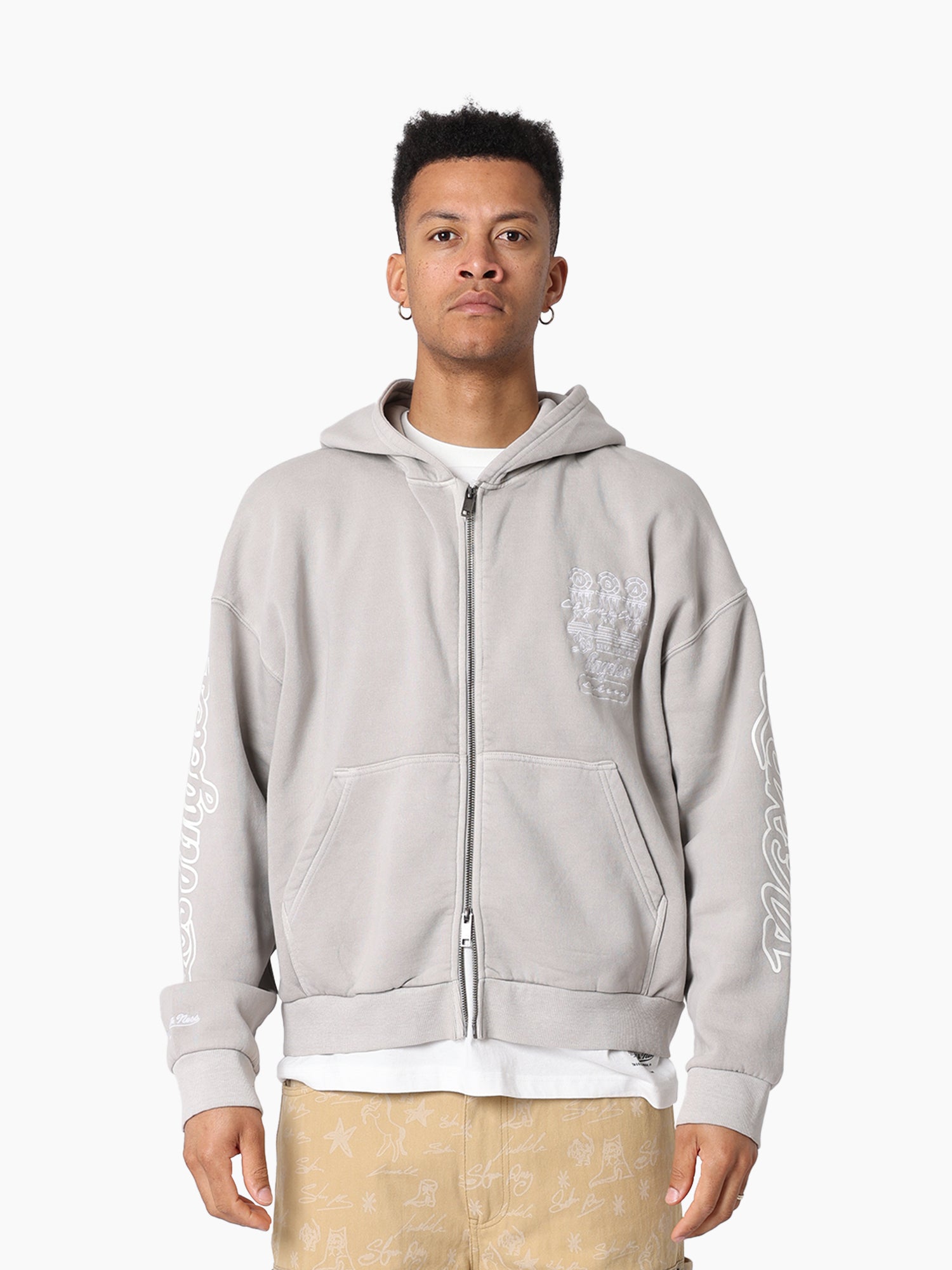 MITCHELL & NESS BACK2BACK2BACK ZIP HOODY LAKERS