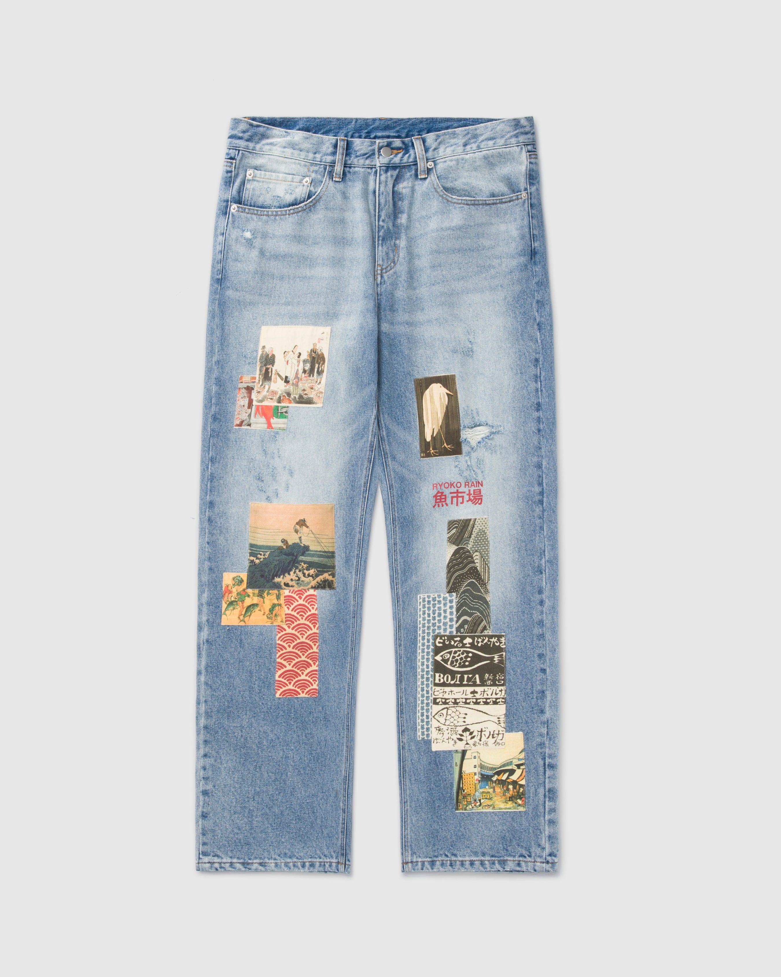 RYOKO RAIN FISH MARKET DENIM JEANS