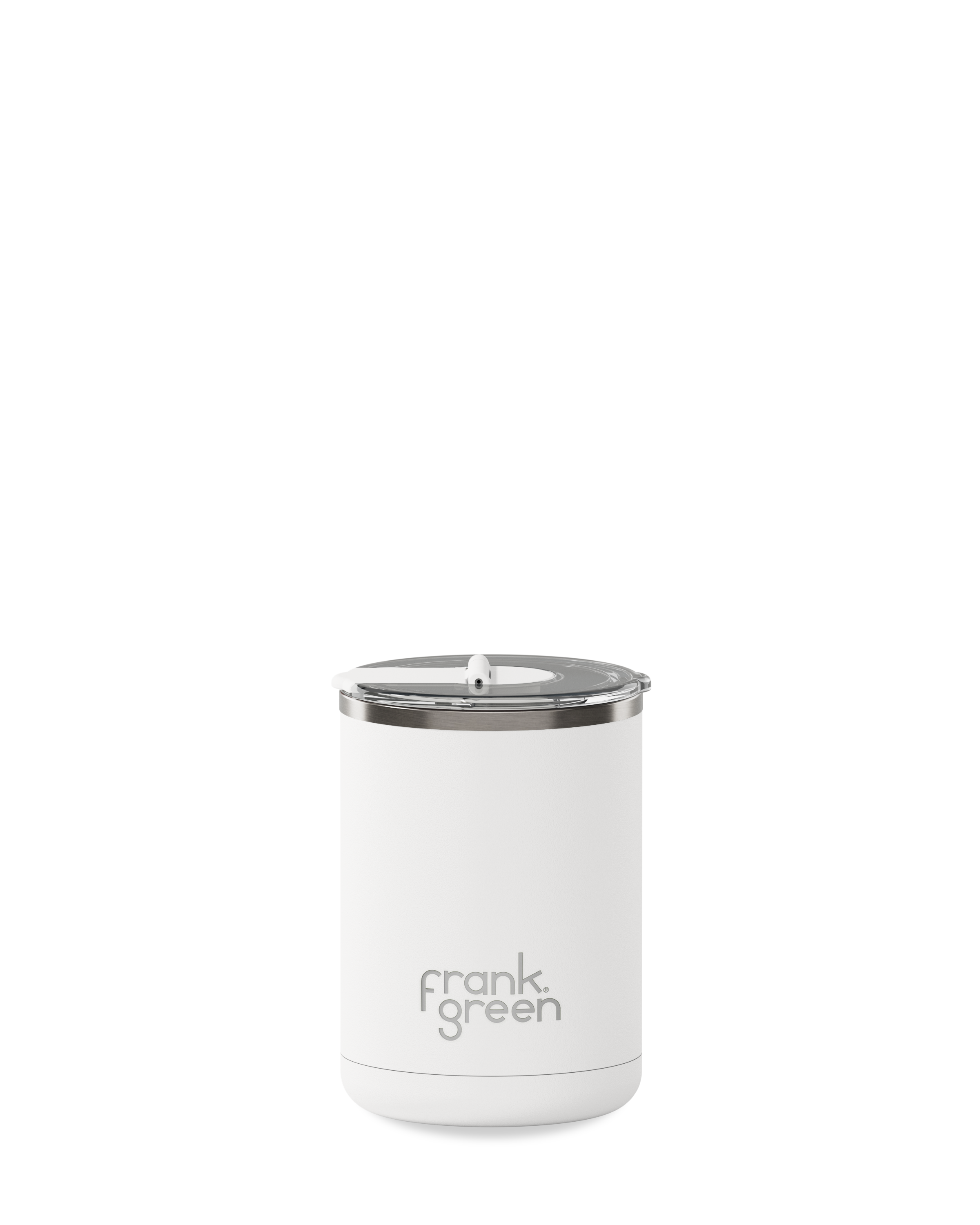 FRANK GREEN CERAMIC COFFEE CUP WITH HINGED LID 12OZ