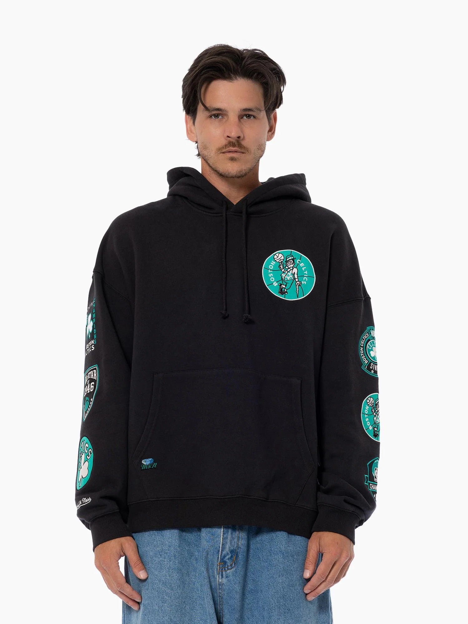 MITCHELL & NESS PATCH HOODIE CELT