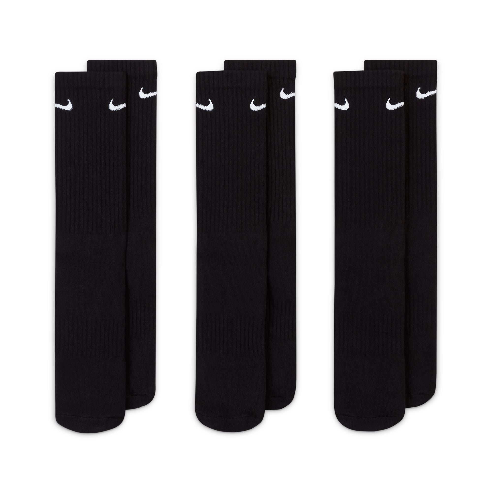 NIKE EVERYDAY CUSHIONED CREW SOCKS - 3 PACK