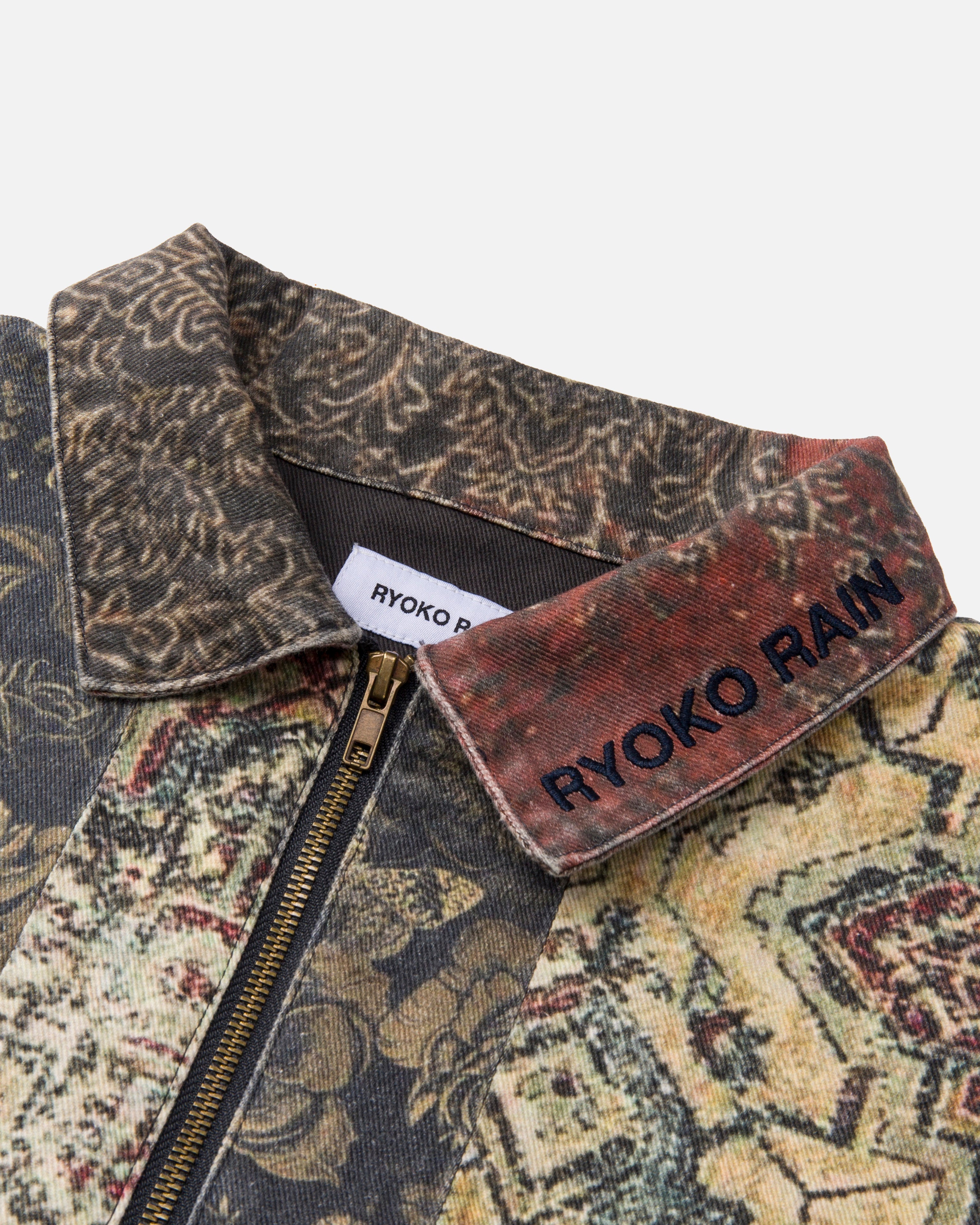 RYOKO RAIN VINTAGE PATCH WORK JACKET