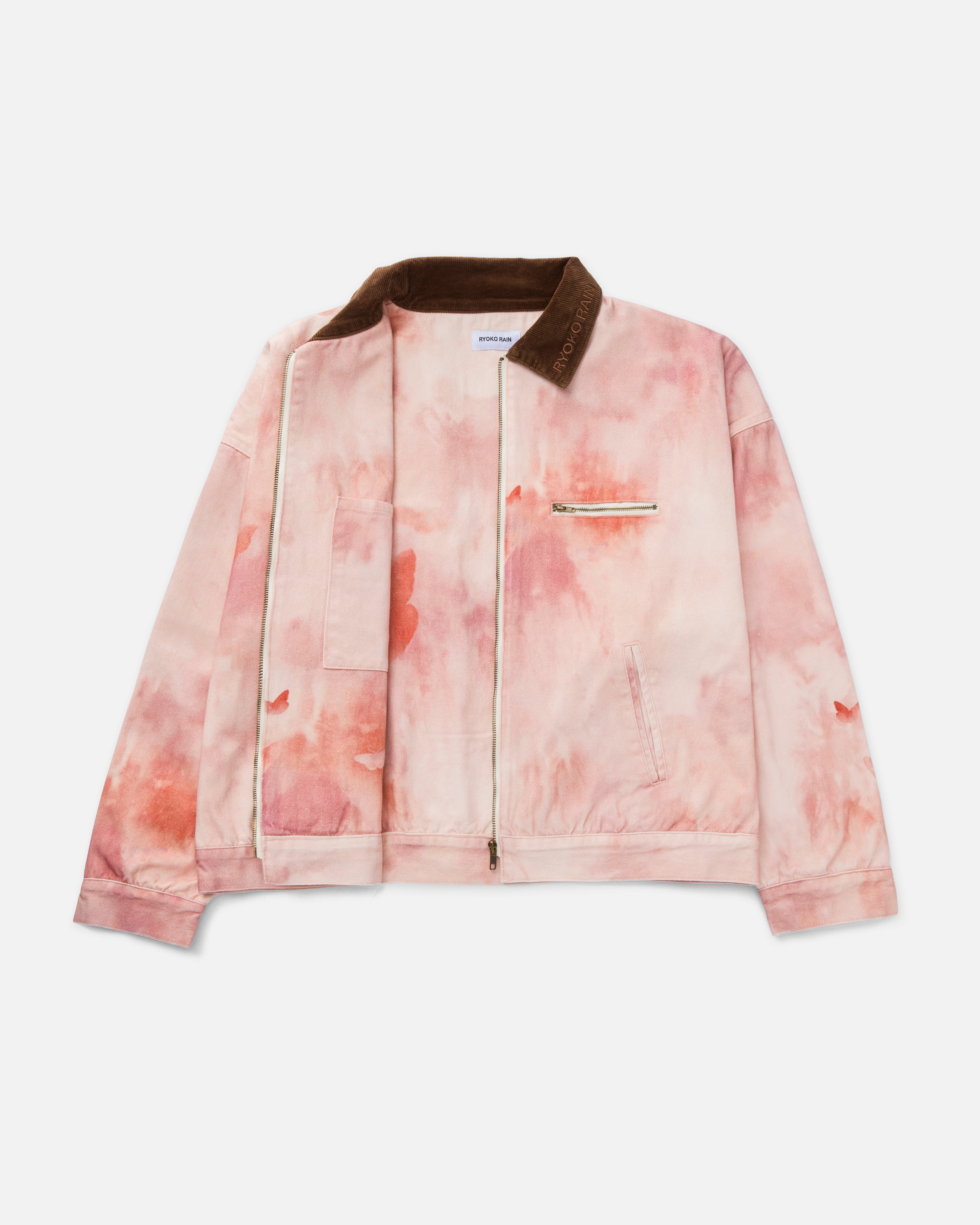 RYOKO RAIN WATERCOLOR BUTTERFLY WORK JACKET