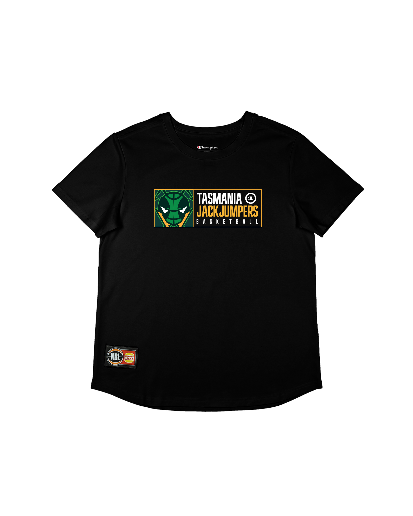 Tasmania Jackjumpers Lifestyle Womens S/S Tee-Black