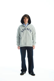 VOUSETI VARSITY ZIP THROUGH HOODIE