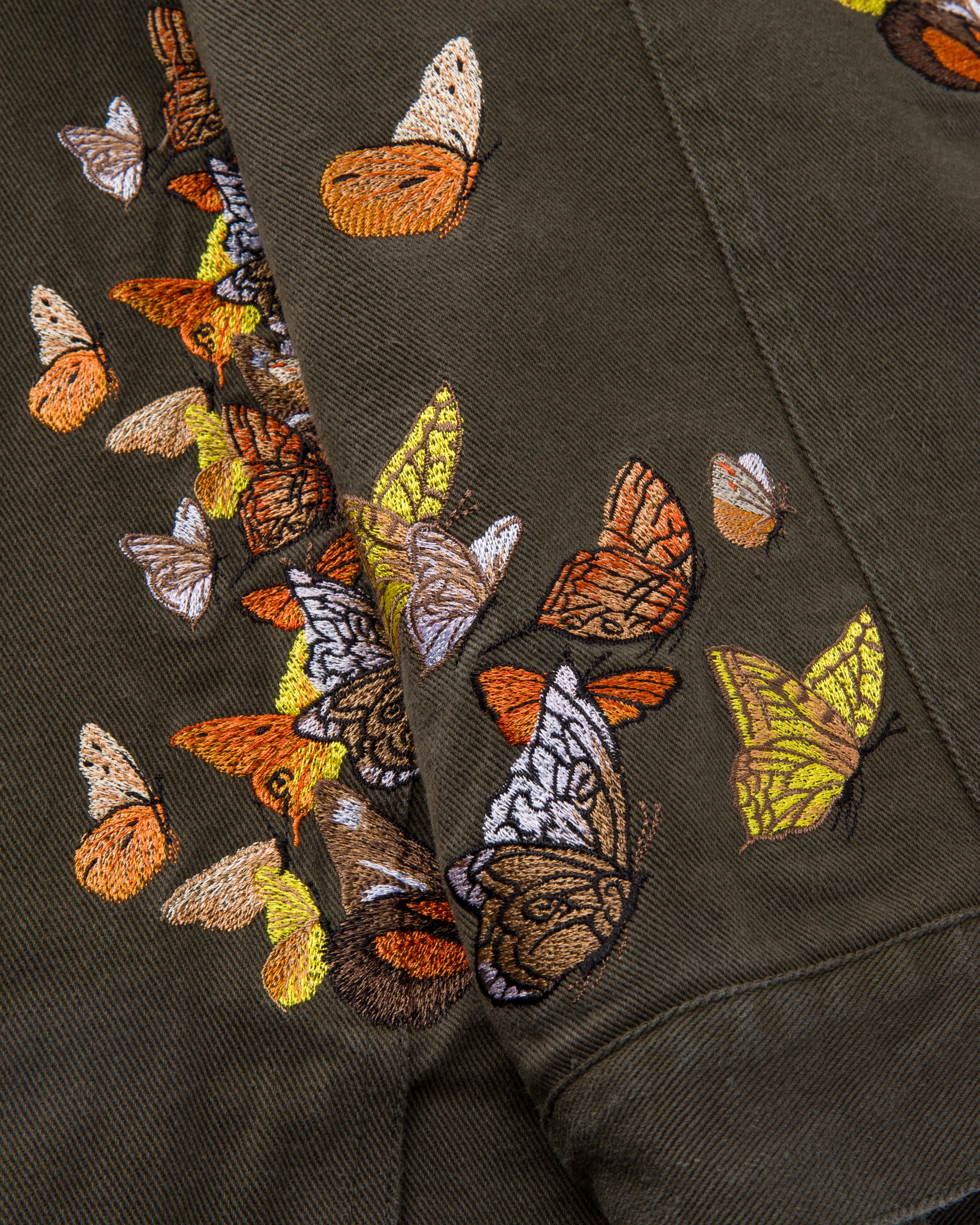 RYOKO RAIN GREEN BUTTERFLY WORK JACKET