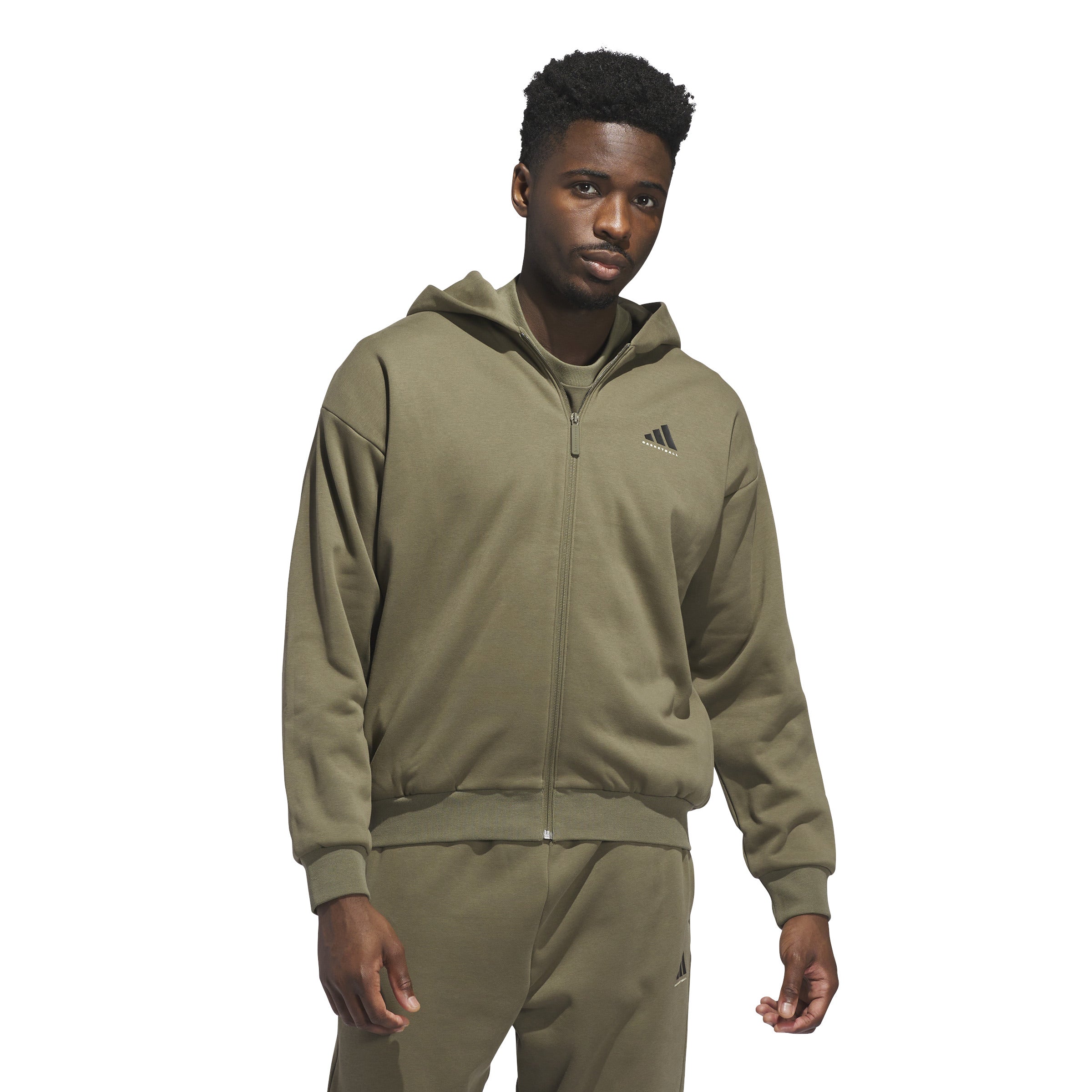 ADIDAS BASKETBALL FULL-ZIP HOODIE
