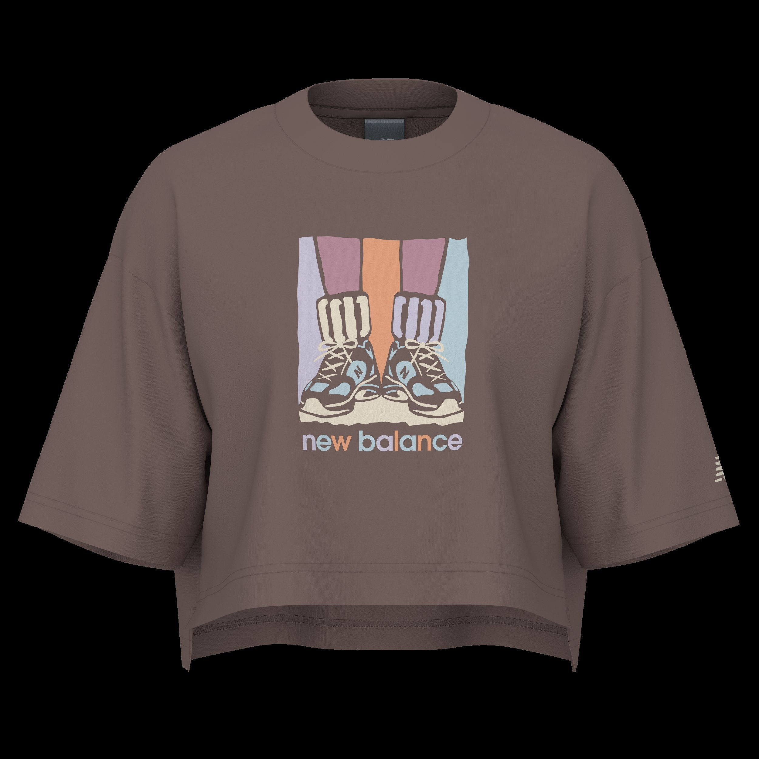 NEW BALANCE WOMENS ATHLETICS GRADIENT SHOES T-SHIRT