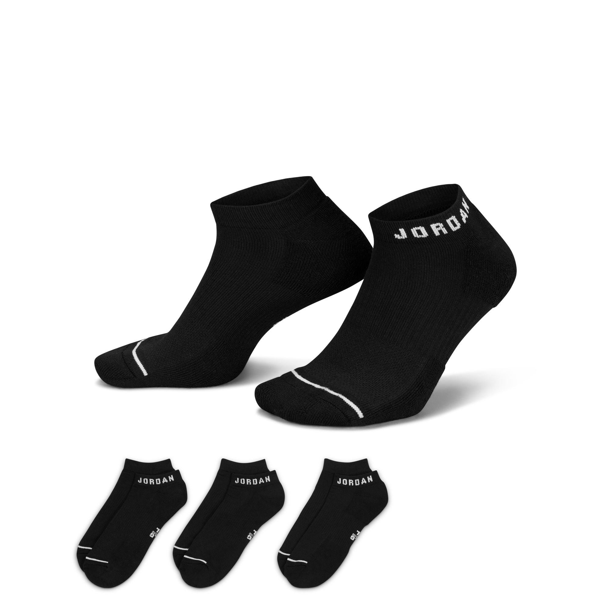 JORDAN CUSHIONED NO-SHOW SOCKS - 3 PAIRS