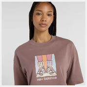 NEW BALANCE WOMENS ATHLETICS GRADIENT SHOES T-SHIRT