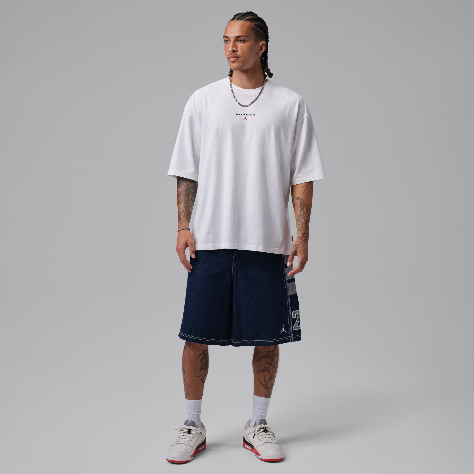 JORDAN MENS FLIGHT OVERSIZED PATCH TEE