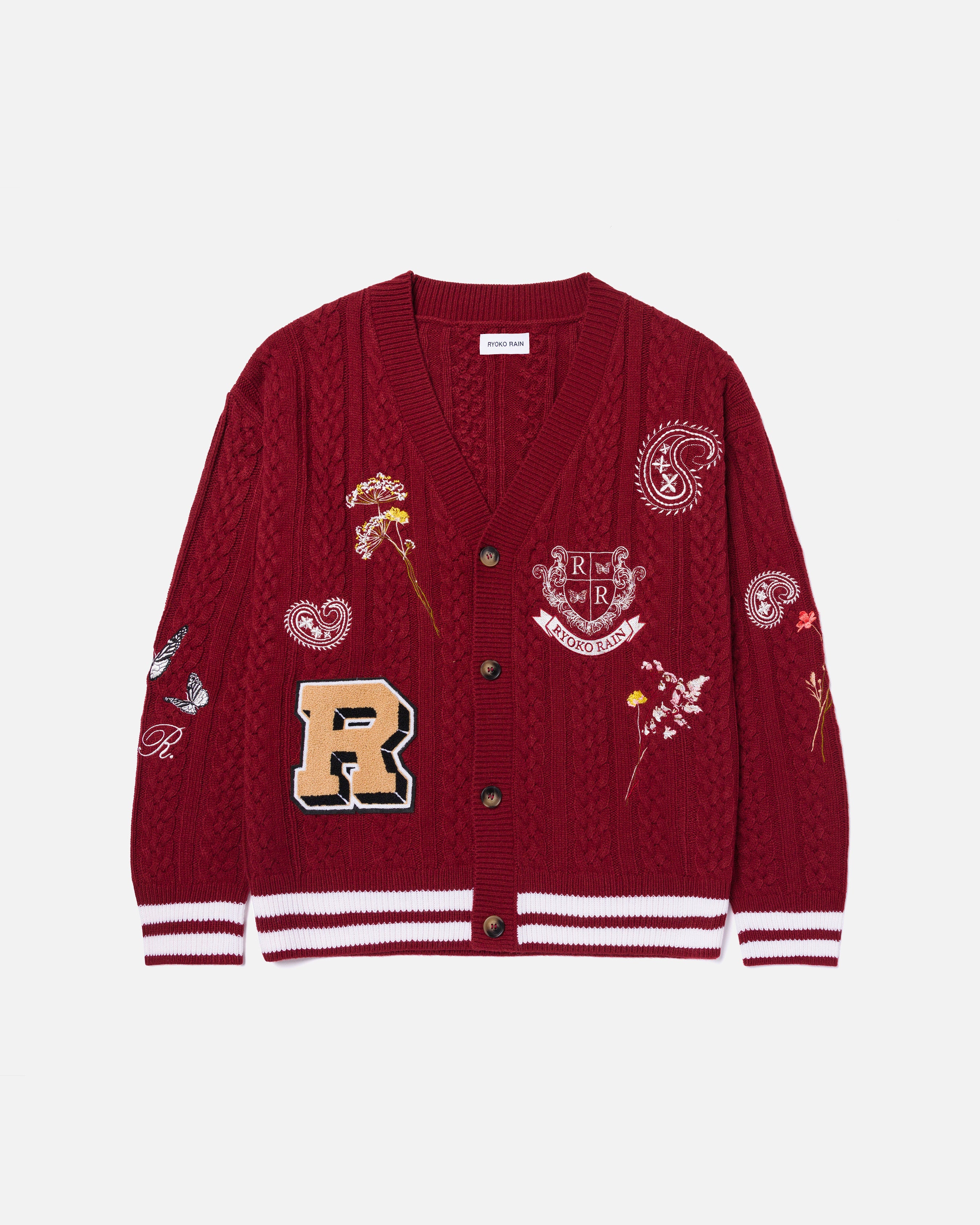 RYOKO RAIN CABLE KNIT CARDIGAN
