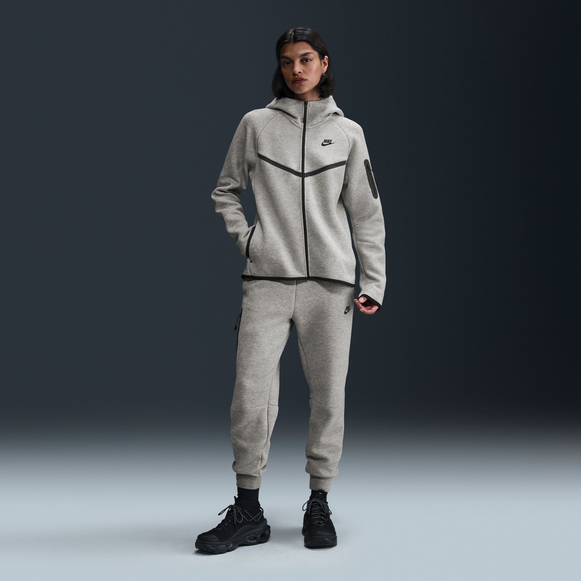 NIKE WOMENS TECH FLEECE FULL ZIP HOODIE