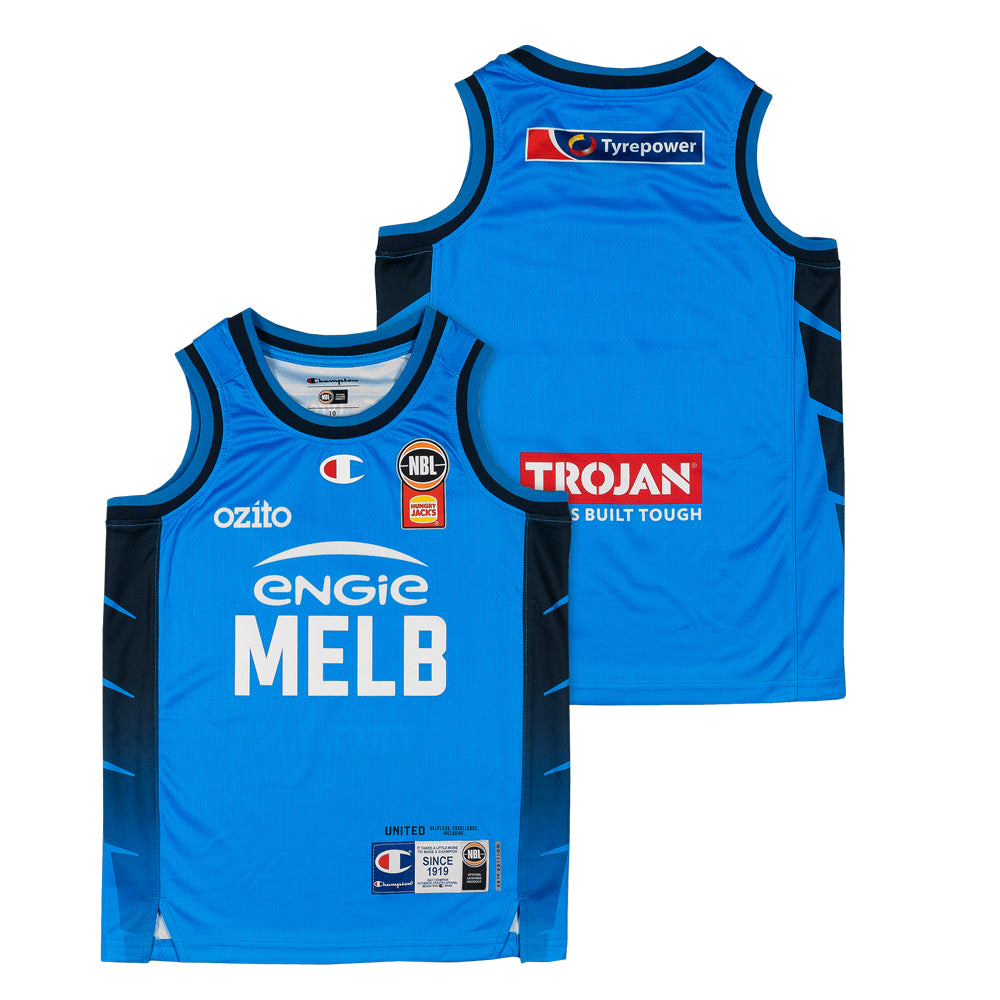 Melbourne United Youth Alternate Jersey-Blue Blank