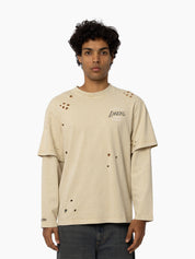 MITCHELL & NESS LAKERS CHROMED MOCK LONG SLEEVE